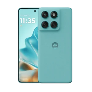 GREEN COLORED MOTORALA EDGE 60 FUSION LOOKS FROM FRONT AND BACK